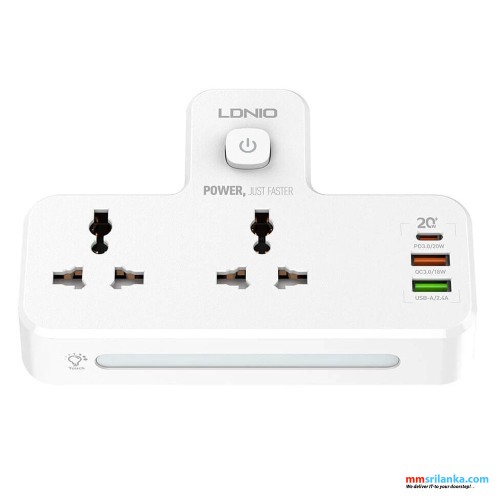 LDNIO SC2311 20W 3-Port USB Charger Extension Power Strip (6M)